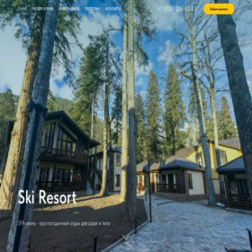Скриншот главной страницы сайта skiresortarkhyz.ru