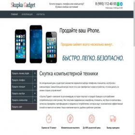 Скриншот главной страницы сайта skupka-gadget.ru