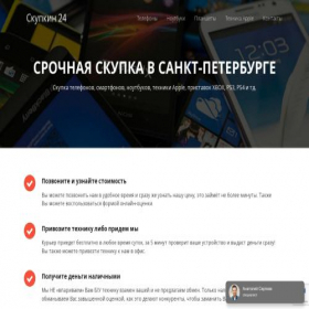 Скриншот главной страницы сайта skupkin24.ru