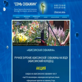 Скриншот главной страницы сайта skvazhina7.ru