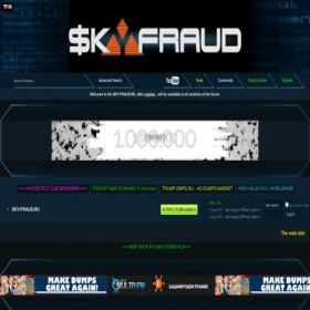 Скриншот главной страницы сайта sky-fraud.cc