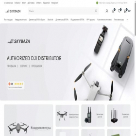 Скриншот главной страницы сайта skybaza.com
