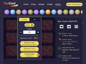 Скриншот главной страницы сайта skycard.site