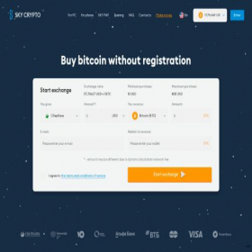 Скриншот главной страницы сайта skycrypto.me