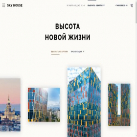 Скриншот главной страницы сайта skyhouse.moscow
