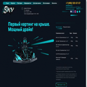 Скриншот главной страницы сайта skykarting.ru