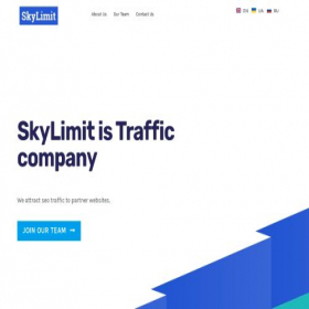 Скриншот главной страницы сайта skylimit.one