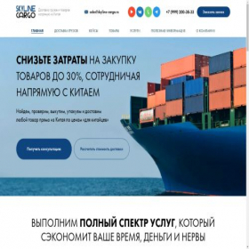 Скриншот главной страницы сайта skyline-cargo.ru