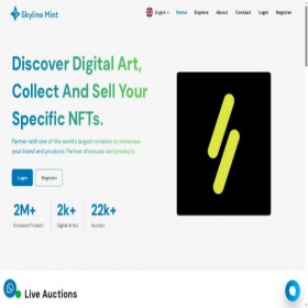 Скриншот главной страницы сайта skylinemint.online