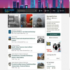 Скриншот главной страницы сайта skyscrapercity.com