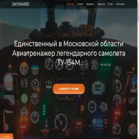 Скриншот главной страницы сайта skyward.aero