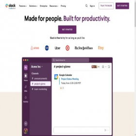 Скриншот главной страницы сайта slack.com