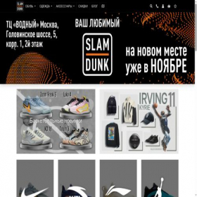 Скриншот главной страницы сайта slamdunk.su