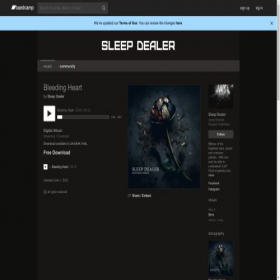 Скриншот главной страницы сайта sleepdealer.bandcamp.com