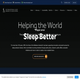 Скриншот главной страницы сайта sleepproducts.org
