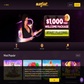 Скриншот главной страницы сайта slotjoint.com