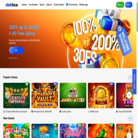 Скриншот главной страницы сайта slottica.com