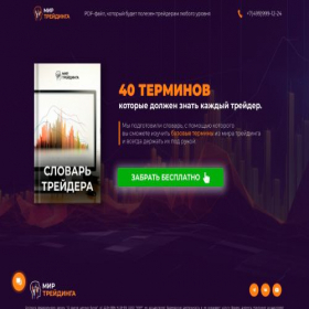 Скриншот главной страницы сайта slovar-treidera.tradings.world