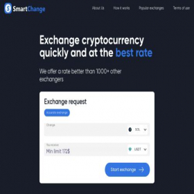 Скриншот главной страницы сайта smartchange.top