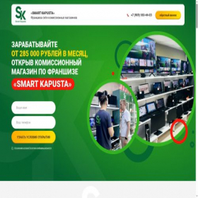 Скриншот главной страницы сайта smartkapusta.ru