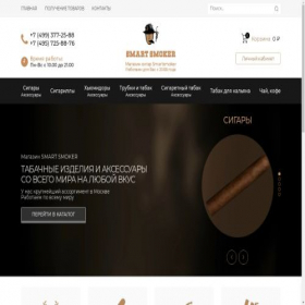 Скриншот главной страницы сайта smartsmoker.online