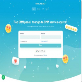 Скриншот главной страницы сайта smmlike.net