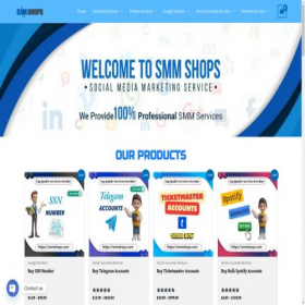 Скриншот главной страницы сайта smmshops.com