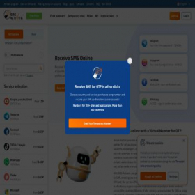 Скриншот главной страницы сайта sms-activate.io
