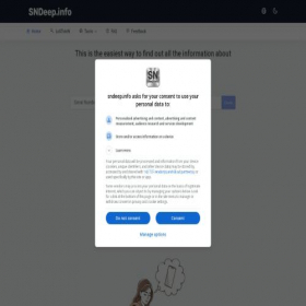 Скриншот главной страницы сайта sndeep.info