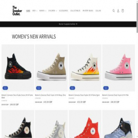 Скриншот главной страницы сайта sneakeroutlet.co.uk