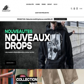 Скриншот главной страницы сайта sneakerstuff.fr