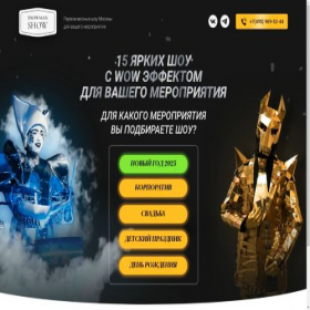 Скриншот главной страницы сайта snegshow.ru
