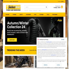 Скриншот главной страницы сайта snickersdirect.com