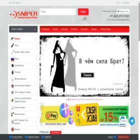 Скриншот главной страницы сайта sniperm.ru