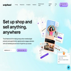Скриншот главной страницы сайта snipfeed.co