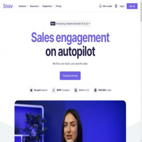 Скриншот главной страницы сайта snov.io