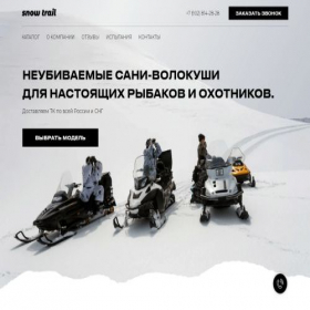 Скриншот главной страницы сайта snowtrail.ru