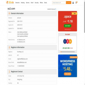Скриншот главной страницы сайта so2.com