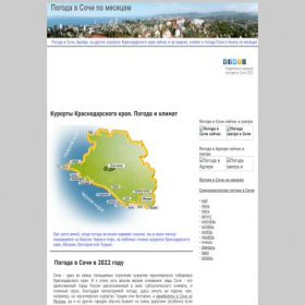 Скриншот главной страницы сайта sochi-weather.ru