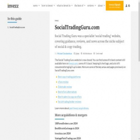 Скриншот главной страницы сайта socialtradingguru.com