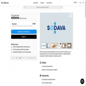Скриншот главной страницы сайта sodava.com
