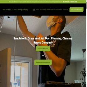 Скриншот главной страницы сайта soeairductcleaningsanantonio.com