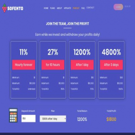 Скриншот главной страницы сайта sofento.com