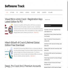 Скриншот главной страницы сайта softwarestrack.com