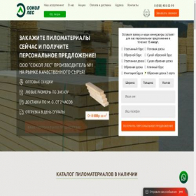 Скриншот главной страницы сайта sokol-les.ru