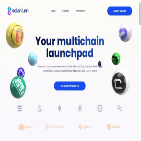 Скриншот главной страницы сайта solanium.io