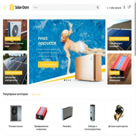 Скриншот главной страницы сайта solar-dom.com