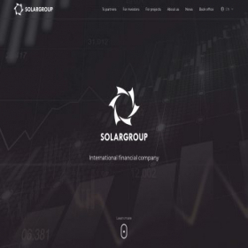 Скриншот главной страницы сайта solar.group