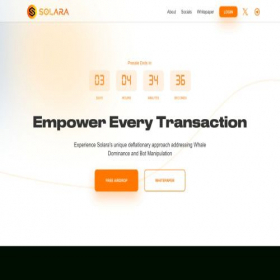 Скриншот главной страницы сайта solara.global