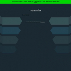 Скриншот главной страницы сайта solarex.online